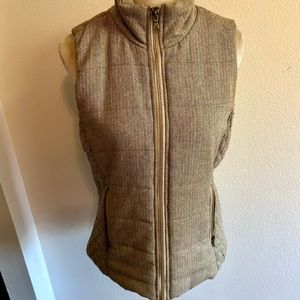 Lemon tart brand vest brown tan tweed sz medium good condition